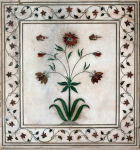 One of the inlaid marble panels, in the Hall of Private Audiences