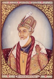 Portrait of Bahadur Shah II (1775-1862) by School Indian
