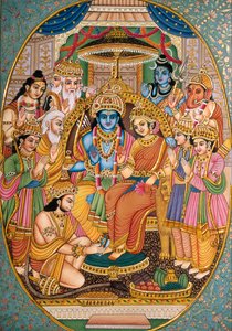 Ram-Darbar with Other Gods by School Indian