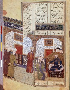 Khusraw conversing with Buzurg Ummid