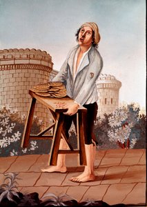 Neapolitan folk customs: the street pizza seller by School Italian