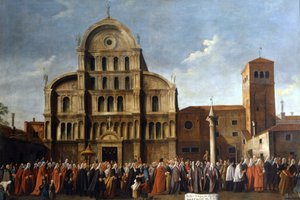 Venice. Visit of the Doge to Saint Zaccharia for the Easter Feast. Venice, Pinacoteca Querini - Stampalia