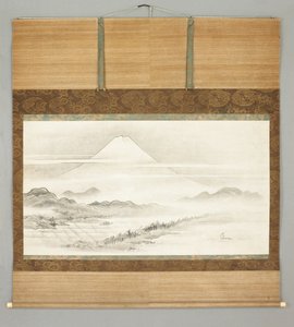Kakemono, Landscape of Mt. Fuji by Japanese School