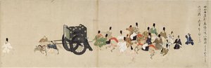 Illustrated Tale of The Civil War, The Imperial Visit to Rokuhara by School Japanese