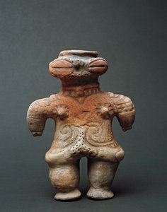 Terracotta dogu sculpture from Akita, Jomon period by Japanese School