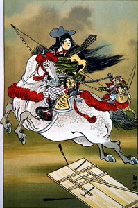 Tomoe, a brave woman warrior of Japan during the Genji and Heishi periods