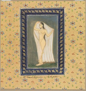 Lady After a Bath by School Mughal