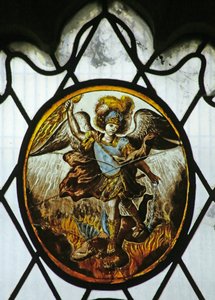 Roundel: St Michael by School Netherlandish