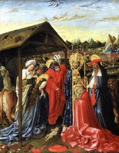 The Nativity with SS. Sixtus and Jerome and a Cardinal by School Netherlandish