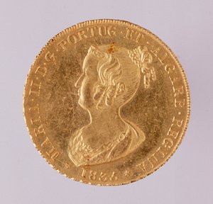 Golden Crown of Queen Maria II of Portugal by School Portuguese