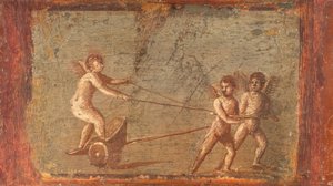 Cupids in a Chariot, Herculaneum by School Roman