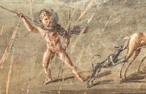 Loves While Hunting, Herculaneum by School Roman