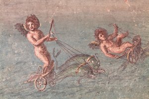 Running Cupids, Herculaneum by School Roman