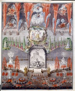 Fireworks and Illumination on September 17, 1747, in Gostilitsy (Russia)