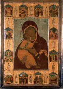 The Virgin of Vladimir. Russian icon, painting on wood, 1514. Cathedral of the Dormition of the Kremlin, Moscow by School Russian