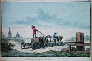 The transport of stone for use in building by School Russian