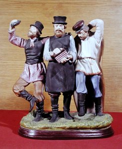 Three drunken Moujiks, made by the Gardner Factory, Moscow by School Russian