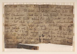 Grant of David I, king of Scots (d. 1153), to Robert de Brus, granting him Annandale