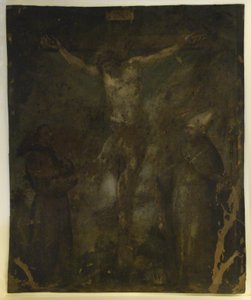 Crucifixion (Madonna On Verso) by School Spanish