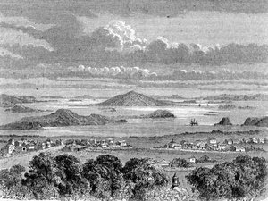 View of Auckland Harbour, illustration from 