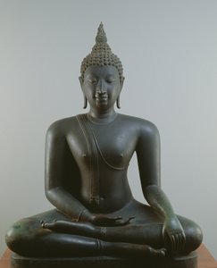 Buddha sitting in meditation, Sukhothai style