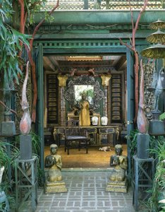 Pair of Thai roof ornaments by School Thai