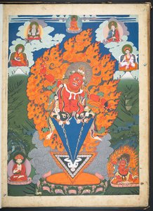 One of 12 drawings depicting Tibetan deities by a Tibetan artist, probably at Lhasa, c.1800 by School Tibetan
