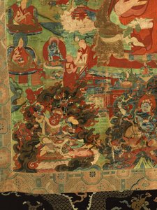 Third Panchen Lama Losan Penden Yeshe (detail) by School Tibetan