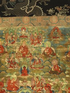 Third Panchen Lama Losan Penden Yeshe (detail) by School Tibetan