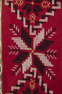Detail of apron from Ukrainian wedding ensemble by School Ukranian