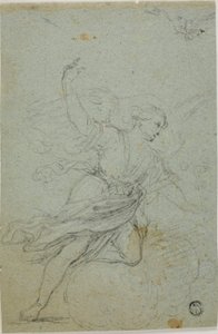 Angel Annunciate (front); Samson and the Lion (back) by School of Guido Reni