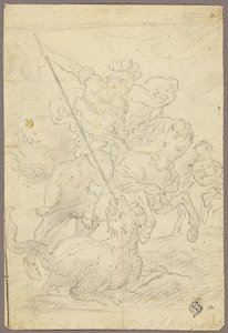 St. George and the Dragon by School of Raphael