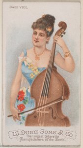 Bass Viol, from the Musical Instruments series N82 for Duke brand cigarettes, 1888