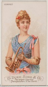Cornet, from the Musical Instruments series N82 for Duke brand cigarettes, 1888