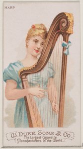 Harp, from the Musical Instruments series N82 for Duke brand cigarettes by Schumacher and Ettlinger