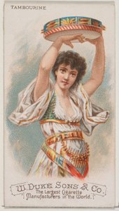 Tambourine, from the Musical Instruments series N82 for Duke brand cigarettes by Schumacher and Ettlinger