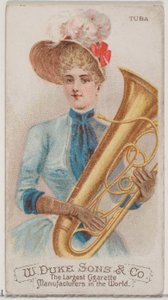 Tuba, from the Musical Instruments Series N82 for Duke Brand Cigarettes