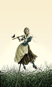 Baroque Flautist Scarecrow by Scott McKowen