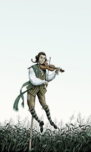 Baroque Violin Scarecrow by Scott McKowen