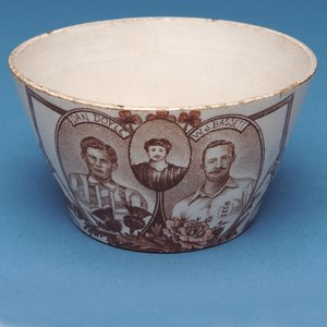England v. Scotland souvenir bowl (ceramic) by Scottish School