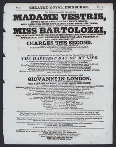 Theatre programme for the Theatre Royal, Edinburgh, 9 October 1829 by Scottish School