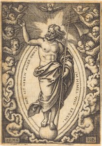 Christ on the Globe by Sebald Beham