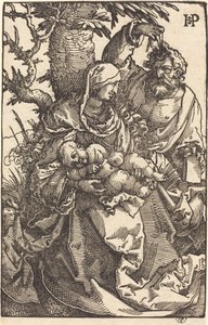 The Holy Family Under a Tree by Sebald Beham