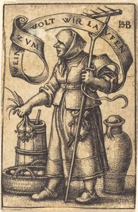 The Market Woman by Sebald Beham