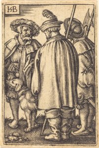 Three Soldiers and a Dog