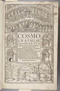Title page of Cosmographia, 1544