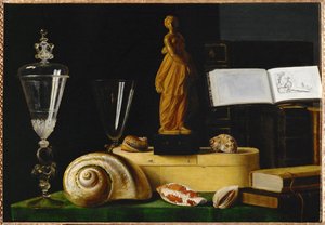 Still Life with Statue and Shells by Sebastian Stoskopff