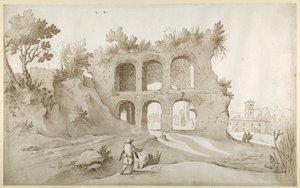 Basilica of Constantine. Entrance Wall in a Fantastic Setting by Sebastian Vrancx