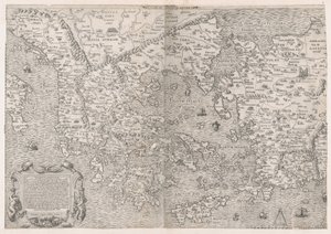 Speculum Romanae Magnificentiae: Map of Greece, mid-16th century by Sebastiano di Re