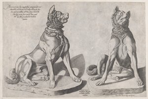 Speculum Romanae Magnificentiae: Two Dogs, 1558 by Sebastiano di Re